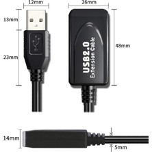 MultiZone 20m USB 2.0 Uzatma Kablosu Çipli Aktif Am Fm Erkek Dişi Takviyeli Kablo
