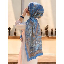 Baştacı Soft Etnik 0181 Kot Mavi Şal