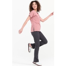 Ultralycra Harmony/spaniard - Likralı Doktor Hemşire Forma Takımı Scrubs Üniforma Cerrahi Takım (Kadın), Bronz Pembe/antrasit