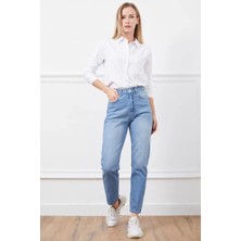 Yüksek Bel Mom Jean Pantolon