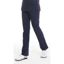 Ultralycra Spaniard - Likralı Doktor Hemşire Scrubs Tek Alt Cerrahi Forma (Kadın), Lacivert