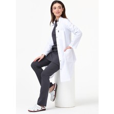 Hakim Yaka 100 cm Doktor Hemşire Öğretmen Önlüğü (Kadın), Beyaz
