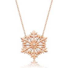 Gümüş Kar Tanesi Bayan Kolye