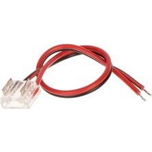 1 Adet Şeffaf Tek Taraflı Elektrik Kablo Şerit LED Cob Konnektörleri Kapak Konnektör 2pin 8mm LED Işıklar Lehimsiz Bağlantı