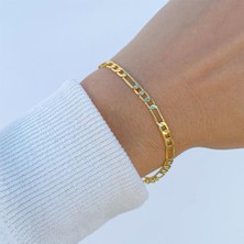 Fuhao Shop C Gül Altın Rengi Stili JJYS32821 Jujıe Paslanmaz Çelik Franco Zincir Bileklik Kadınlar Için Büyü Küba Bağlantı Bilezik Takı Düğün (Yurt Dışından)