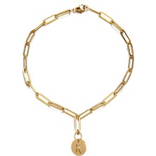 Fuhao Shop C O Tarzı Altın Zarif Altın Ilk Harf Mektup A-Z Şans Bilekliği Ayarlanabilir Zincir Aşk Bilezikler Bilezikler Kadınlar Için Moda Takı Pulseras Mujer (Yurt Dışından)