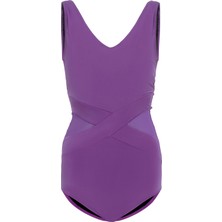 Aquaviva Kadın Mor Perla Tül Detaylı Mayo