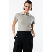 Kadın basic polo yaka tişört kadın-poloyaka