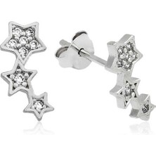 Gümüş Kayan Yıldız Çivili Küpe