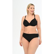 AQUAVİVA Kadın Siyah Büyük Beden Alexa Kaplı Bikini Takımı