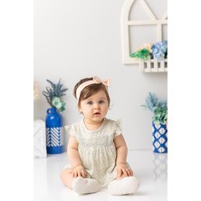 Kız  Bebek  Çiçek Desenli Çıtçıtlı Body Elbise - Desenli