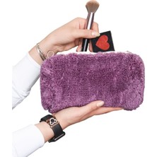 Ayıcı Oyuncak Fermuarlı Peluş Makyaj Çantası (Uzun Tüylü) – Kadınlar Için En Yeni Makyaj Çantası
