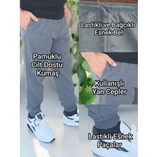 Besa Eşofman Altı Pamuklu Kumaş, Lastikli Ve Bağcıklı Bel, Yan Cepler, Lastikli Esnek Paça