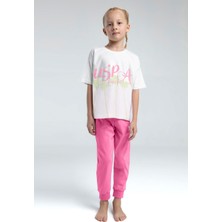 U.S. Polo Assn. Kız Çocuk Pembe Alt Üst Takım 50312567-VR013