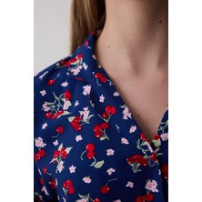 Cherries Gömlek Şort Lacivert Pijama Takımı