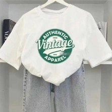 Tarzsokak Vintage Baskılı Oversize Unisex Rahat Kalıp