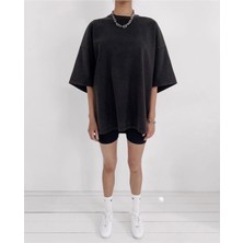 Tarz Sokak Siyah Yıkamalı Oversize