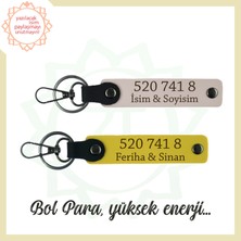 Pudra-Sarı, Kişiselleştirilebilir Anahtarlık Set, Enerji Dolu Özel Hediye, 520 741 8 Bolluk ve Huzur