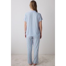 Bon Vivant Gömlek Pantolon Lila Pijama Takımı