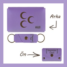 Miaju Pembe Renk, Üç Hilal Sevenlere Özel Üretim, Isme Özel Cüzdan Ve Anahtarlık Set, Efsane Hatıra Takım