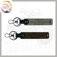 Kül Gri-Koyu Kahve, Yol Tutkunlarına Özel, Isim Plaka ve Kan Grubu Yazılı Kişiselleşmiş Anahtarlık