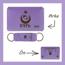 Miaju Açık Mavi, Bozkurt Ay Yıldız Motifli, Isme Özel Cüzdan Ve Anahtarlık Set, Arkadaşa Unutulmaz Hediye