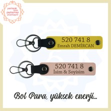 Yavru Ağzı-Sarı, İsminiz Yazılı, Bolluk ve Yüksek Enerji Kodlu 520 741 8 2'li Anahtarlık, Özel Hediyelik