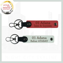 Nar Çiçeği-Açık Kahve, Isminize Özel 01 Adana Ruhu Temalı, Kullanışlı Şehir Hatırası Anahtarlık Set