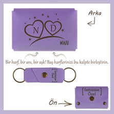 Miaju Açık Yeşil, Iki Kalp, Bir Aşk! Isme ve Baş Harfe Özel Cüzdan & Anahtarlık Seti, Sevgililer Günü’ne