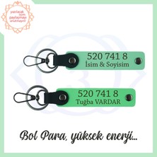 Yeşil-Fıstık Yeşil, İsme Özel Hediyelik, Yüksek Enerji Veren, 520 741 8 Bolluk Akışı 2'li Anahtarlık Seti