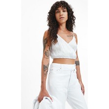 Kadın Gümüş Saten Kaşkorse Bluz