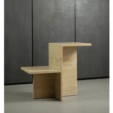 Alessi-Mermer Kademeli Yan Sehpa