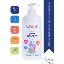 Todbie 500 ml x 5 Adet Bebek Saç & Vücut Şampuanı,Göz Yakmaz,Boyasız,Alkolsüz,Parabensiz,Sles içermez