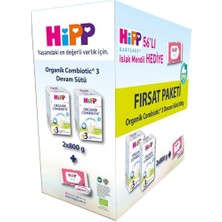 Hipp 3 Bebek Sütü Combiotic 800 gr x 2 Adet Avantaj Paketi (Islak Mendil )