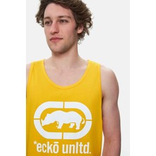 Wılber Sarı Sıfır Kol Baskılı Loose Fit Erkek Tshirt