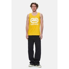 Wılber Sarı Sıfır Kol Baskılı Loose Fit Erkek Tshirt