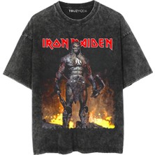 Tarzsokak Rock Serisi Iron Maiden Baskılı Unisex Oversize