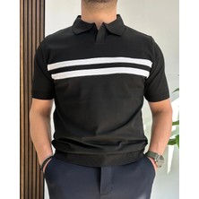 Erkek Çizgili Polo Yaka Tişört Şık ve Modern Stil