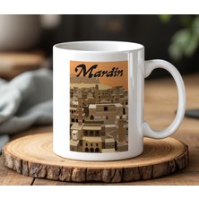 BB Design BB Desing Mardin Tasarımlı Beyaz Seramik Baskılı Kupa Bardak 330 ml