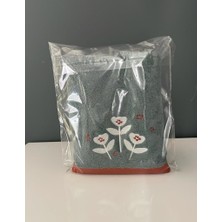 Apricitas 50X90 Turkuaz Çiçekli Havlu