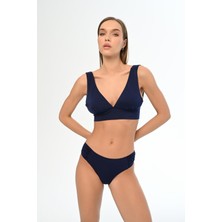Aquaviva Kadın Lacivert Sırt Bağcıklı Bralet Bikini Takımı