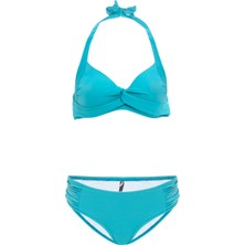 Aquaviva Kadın Mavi  Violet Boyundan Baglı Bikini Takımı
