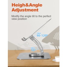 Idock N19-1 Alüminyum 360 Derece Dönen Dizüstü Bilgisayar Laptop Notebook Standı