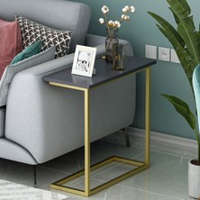 Inarch Dizayn Narin Yan Sehpa, Metal Ayaklı Sehpa, Ev-Ofis