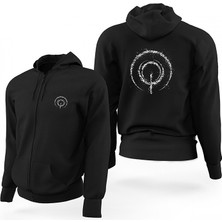 Fate Zero Archer Symbol Siyah Fermuarlı Limited Edition Kapşonlu Sweatshirt