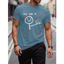 Tarzsokak Model 3473 Erkek Yazlık Yuvarlak Yaka Kısa Kollu Günlük Tişört, Yaz