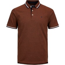 Jack Jones Erkek Kahverengi Polo Tişört 12143859