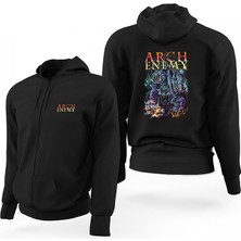 Arch Enemy War Eternal Your Tokyo Sacrifice Siyah Fermuarlı Limited Edition Kapşonlu Sweatshirt