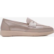 Kadın Ortopedik Bağcıksız Comfort Günlük Ayakkabı Gerçek Deri Cr 2203 Vizon