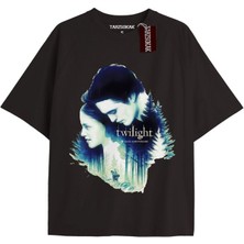 Tarz Sokak Y2K Twilight Team I Love My Boyfriend Tshirt Kod-Edward
